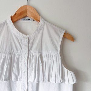 Stelen White Sleeveless Blouse